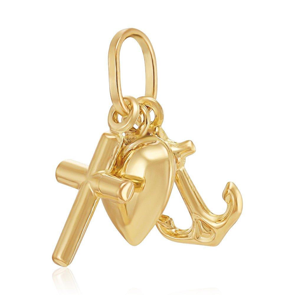Yellow Gold Faith Hope & Charity Pendant
