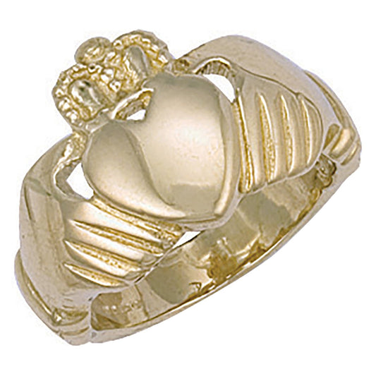 Yellow Gold Claddagh Ring (HNN-4914C7)