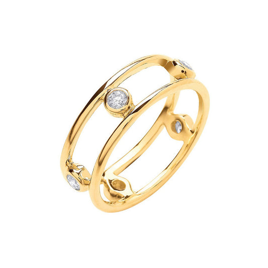 9ct Yellow Gold 0.25ctw Diamond Ring (HNN-F7C8F7)
