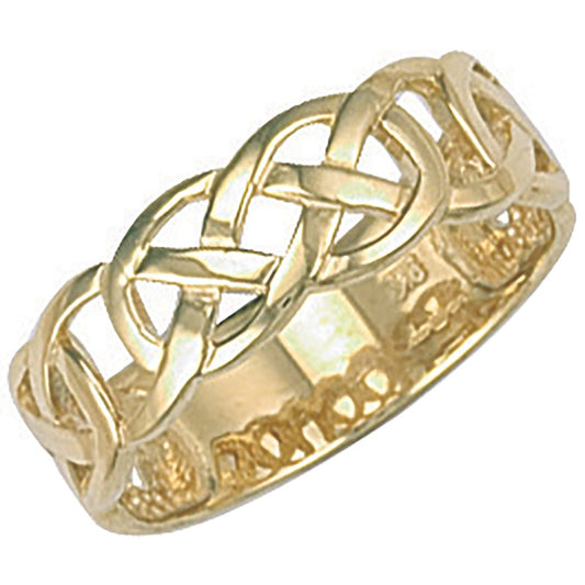 Yellow Gold Celtic Ring (HNN-3C55B8)