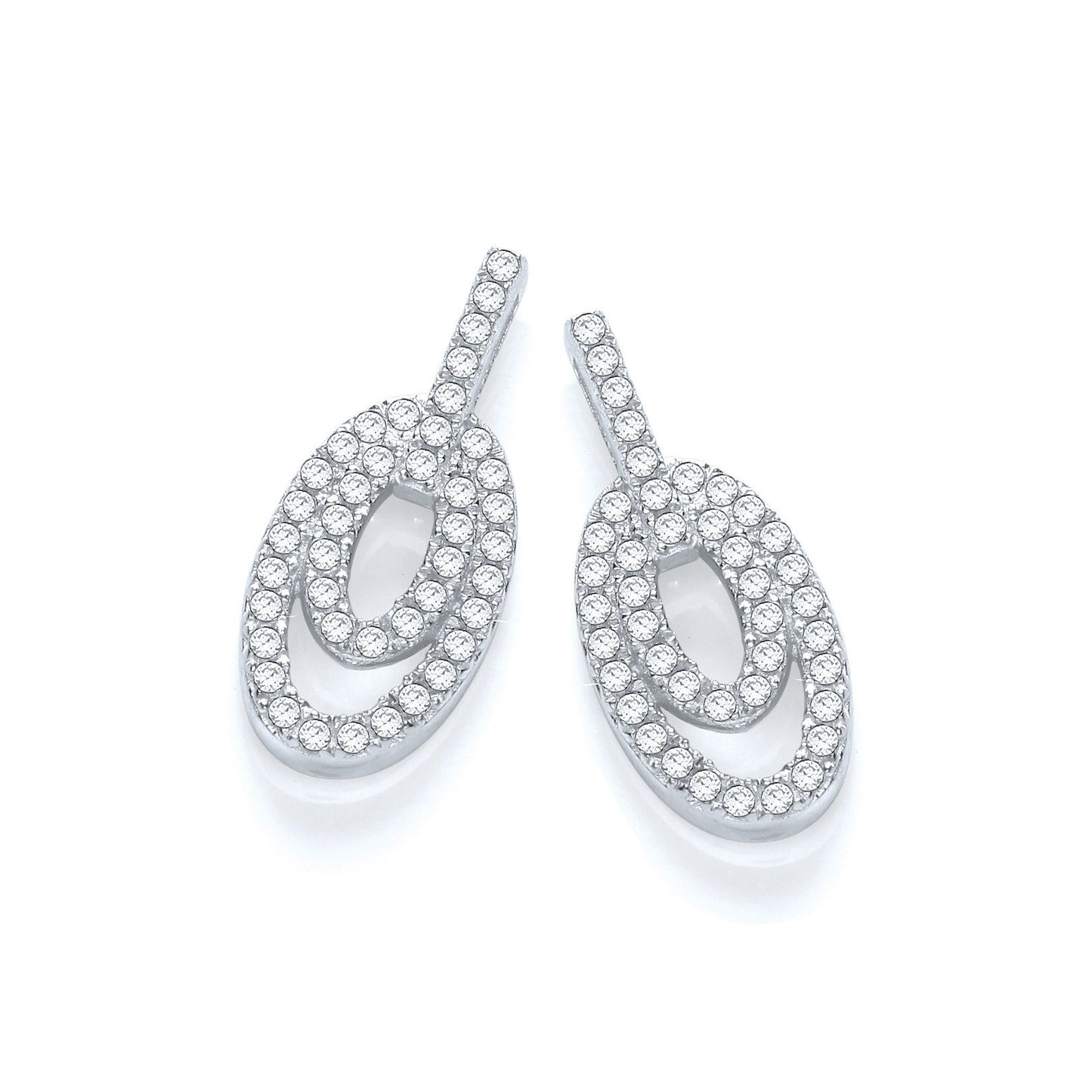 Micro Pave Fancy Drop Earring - 7mm