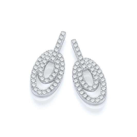 Micro Pave Fancy Drop Earring - 7mm