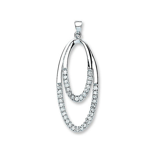 Silver Fancy Drop Pendant