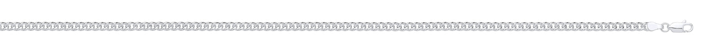 Silver 3.8mm Hollow Curb Chain