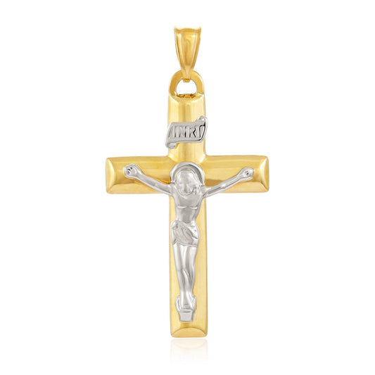 White & Yellow Gold Crucifix