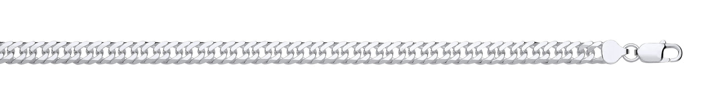 Silver Double Curb 7.7mm Chain