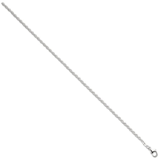 Silver 2.5mm Rope Chain