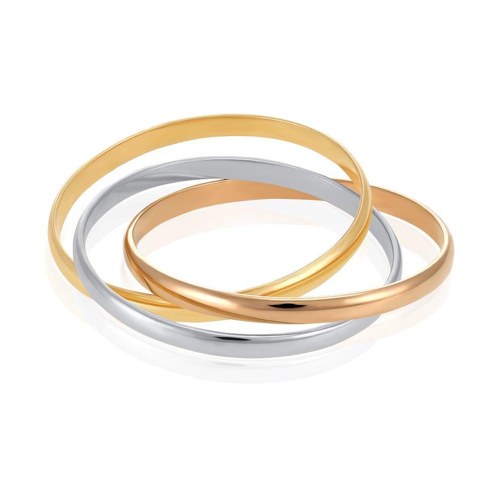 Yellow, White & Rose Gold 2mm Russian Wedding Band