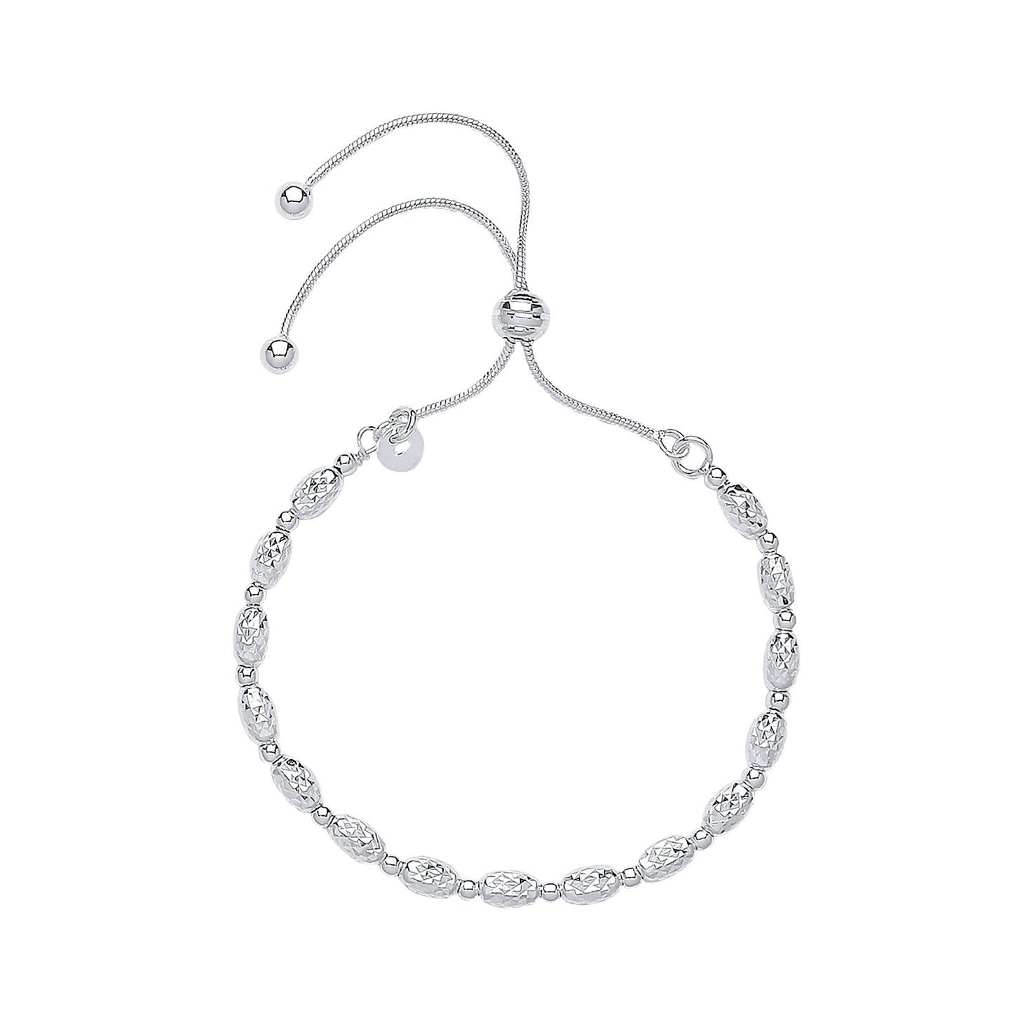Silver Fancy Beads Friendship Bracelet