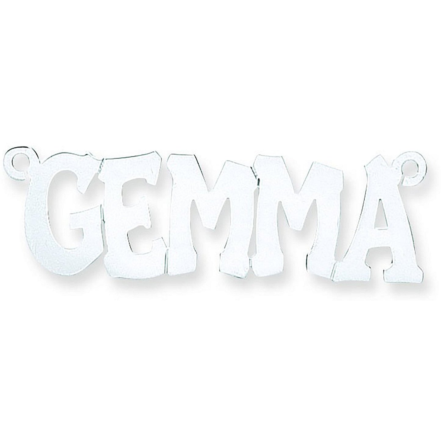 Silver Large Hip Hop Style Name Nameplate with 16"/18"/20" Chain
