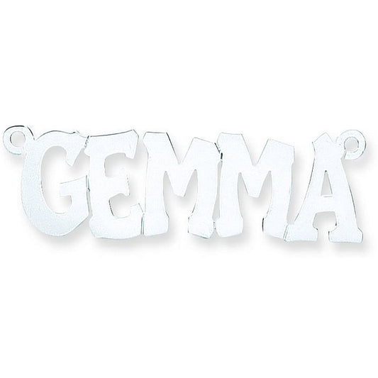 Silver Large Hip Hop Style Name Nameplate with 16"/18"/20" Chain