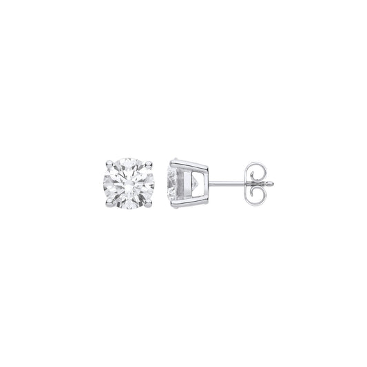 18ct White Gold 2.00ctw Lab Grown Diamond Earrings IGI Certified
