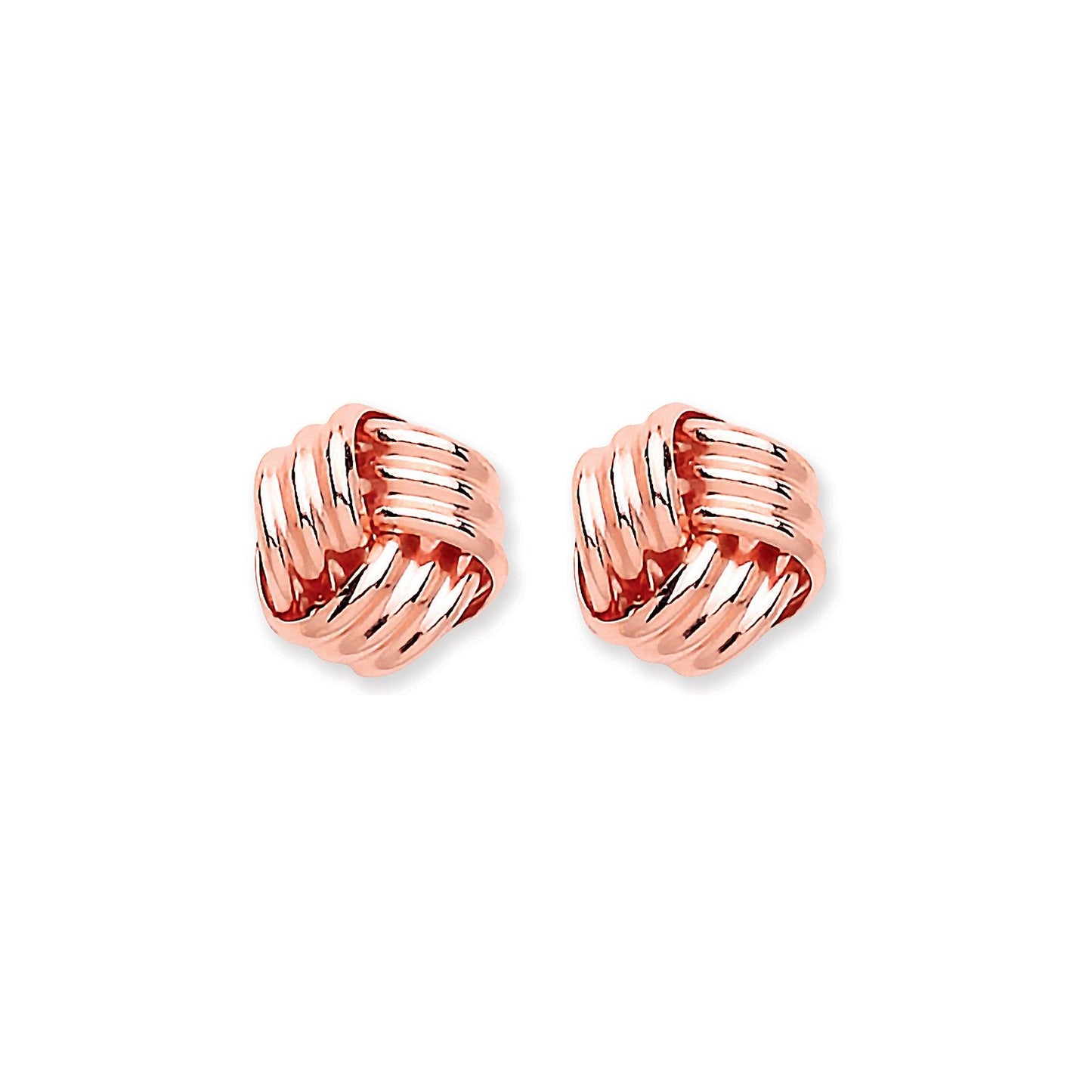 9ct Rose Gold Knot Studs (HNN-14A038)