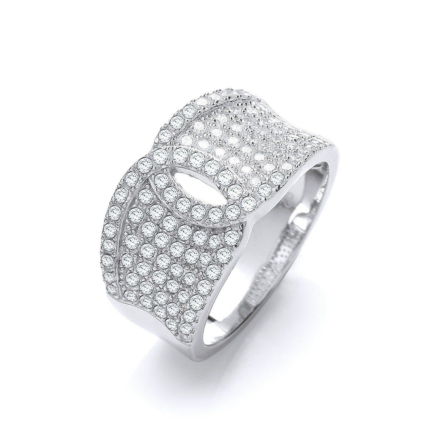 Micro Pave White Cubic Zirconia Ring