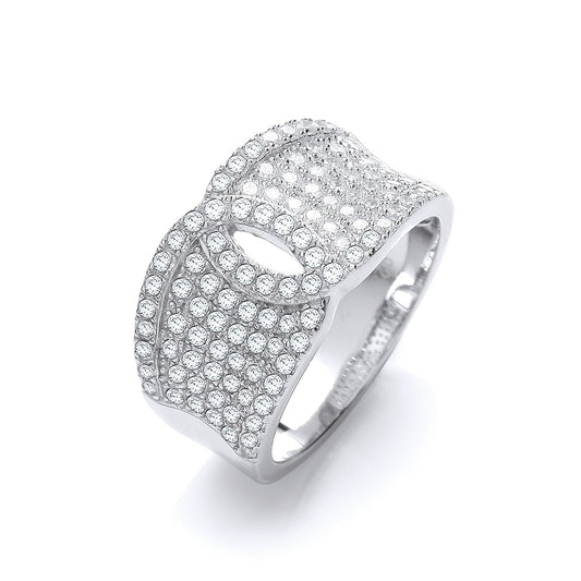 Micro Pave White Cubic Zirconia Ring