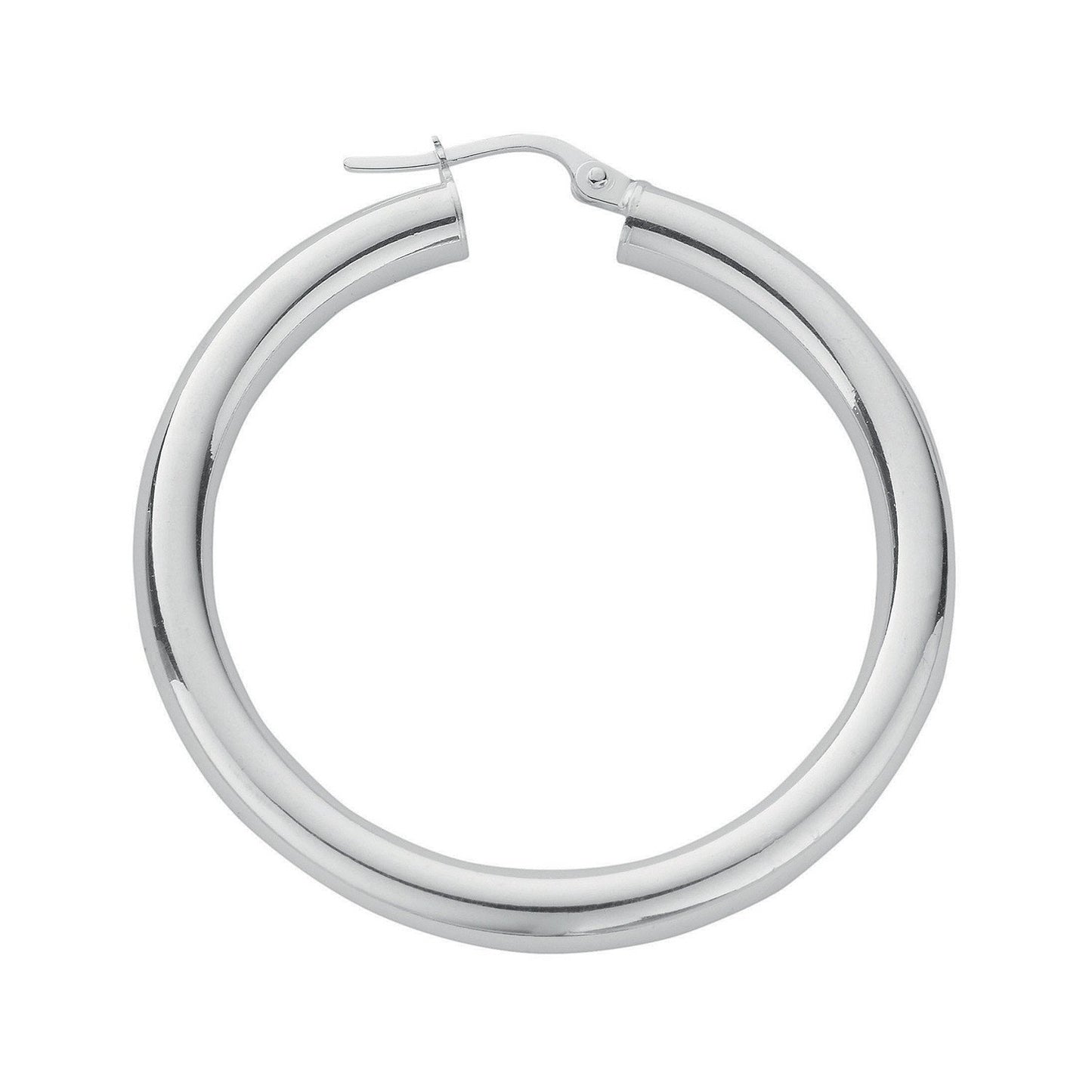 Silver Hoop Earrings - 4.2mm