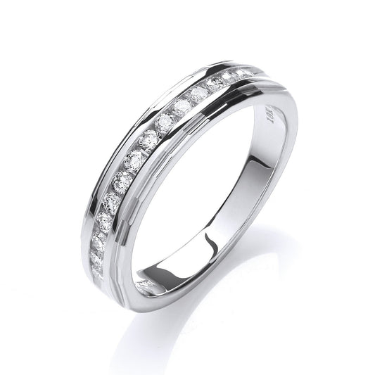 18ct White Gold 0.25ctw Diamond Eternity Ring - 4.6mm