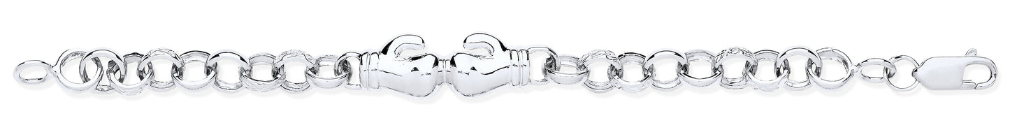 Silver Baby Boxing Gloves Belcher Bracelet