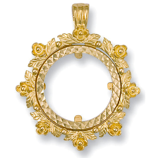 Yellow Gold  Fancy Sovereign Pendant (HNN-53A617) - 4.9g