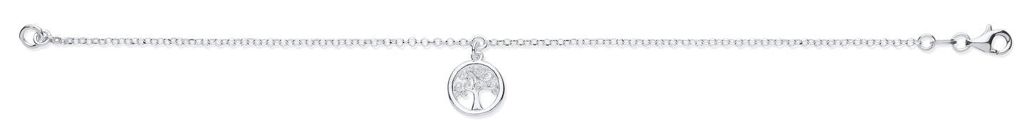 Silver Tree of Life Bracelet/Necklace 16"+2" Extention
