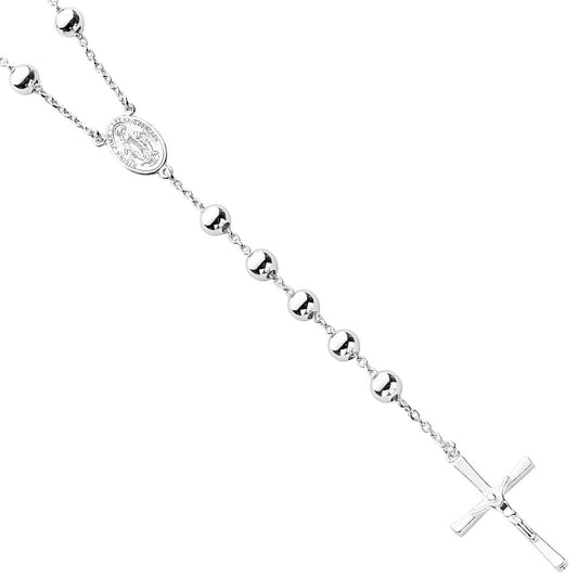 Silver Rosary Beads 28" - 37.0g