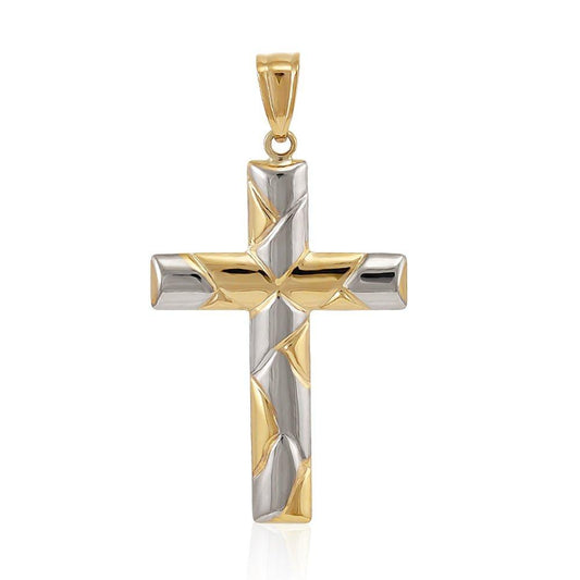 White & Yellow Gold Cross