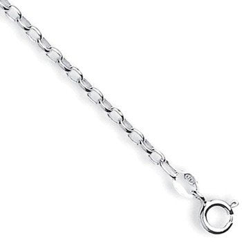 Silver Oval Belcher Anklet
