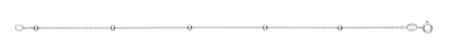 Silver Beads Chain Anklet