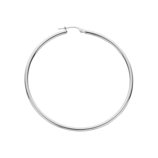 Silver Hoop Earrings - 2mm - 4.8g