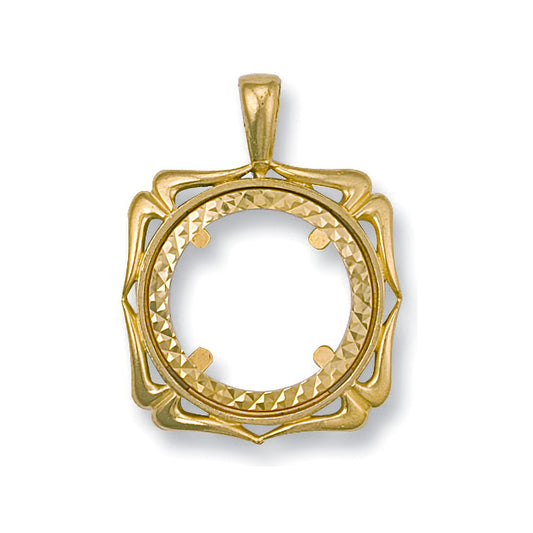 Yellow Gold (Half) Fancy Sovereign Pendant - 24.2mm