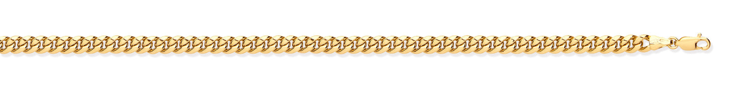 Yellow Gold 5.4mm Hollow Domed Curb Chain