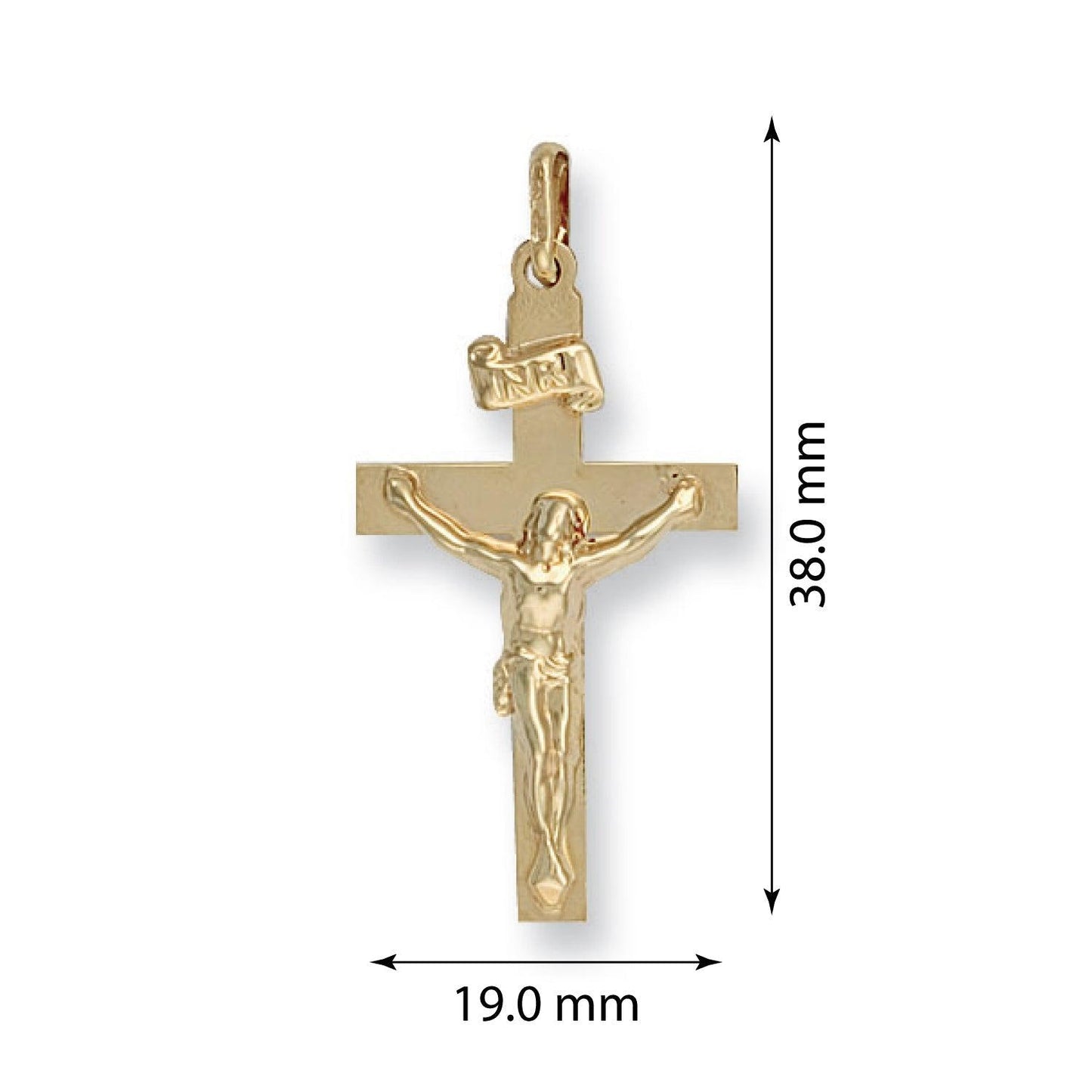 Yellow Gold Crucifix - 18.7mm