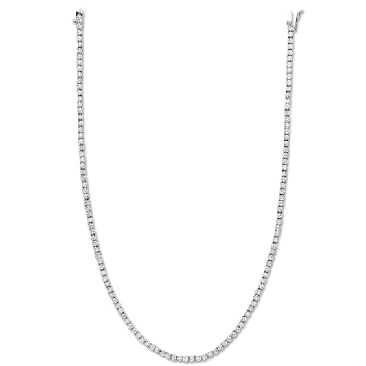Silver 3.0mm Cubic Zirconias 17" Tennis Collarette