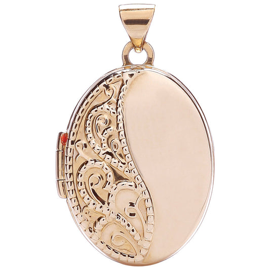 Rose Gold Oval Shaped Locket (HNN-8E9DAF)