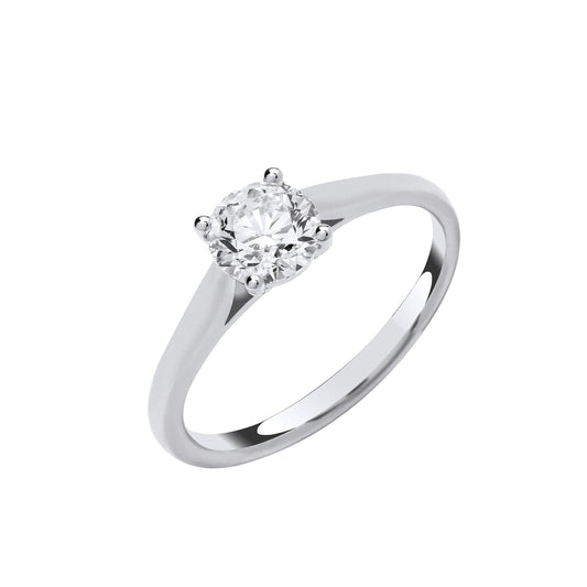 18ct White Gold 1.00ctw Solitaire Lab Grown Diamond Ring IGI Certified