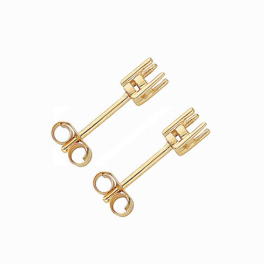 9ct Yellow Gold Earrings Mount 0.25ctw
