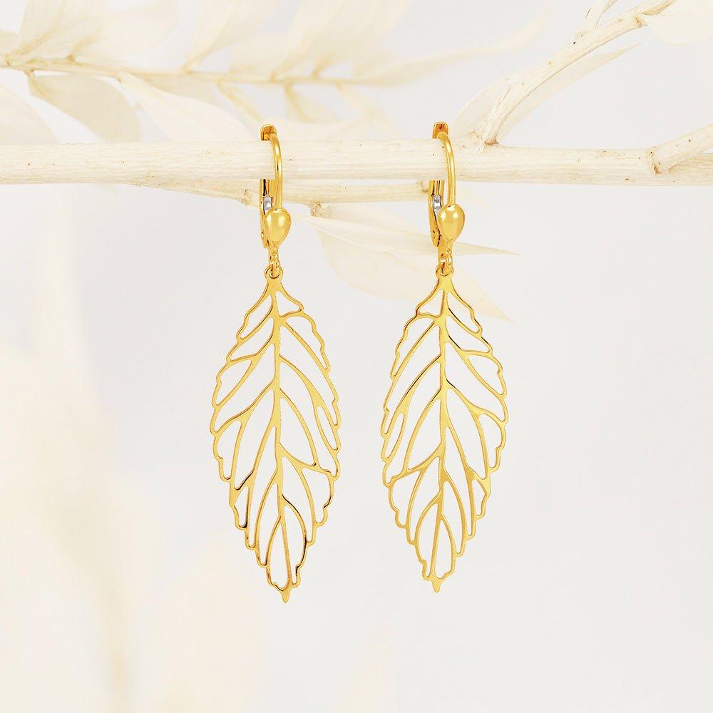 Yellow Gold Fancy Leaf Drops