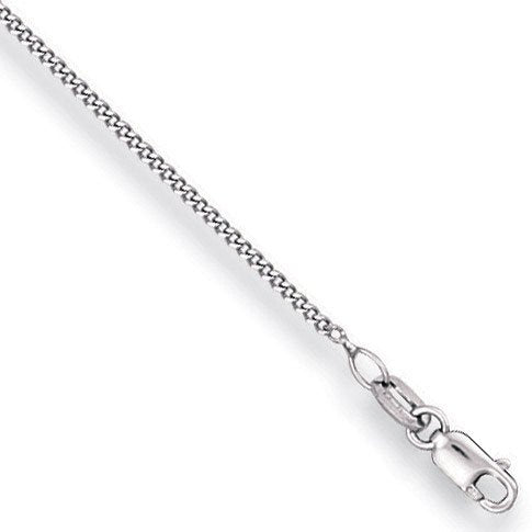18ct W/G 1.4mm Curb Chain