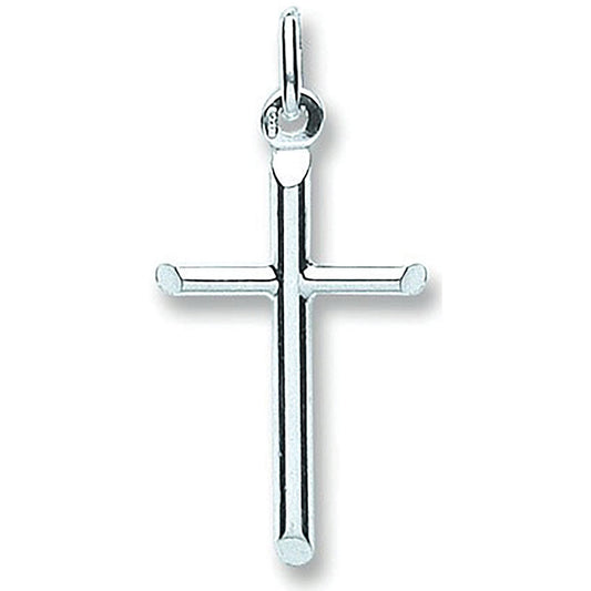 Silver Tubed Cross - 16.6mm