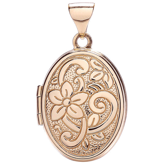 Rose Gold Oval Shaped Locket (HNN-0AA6C5)