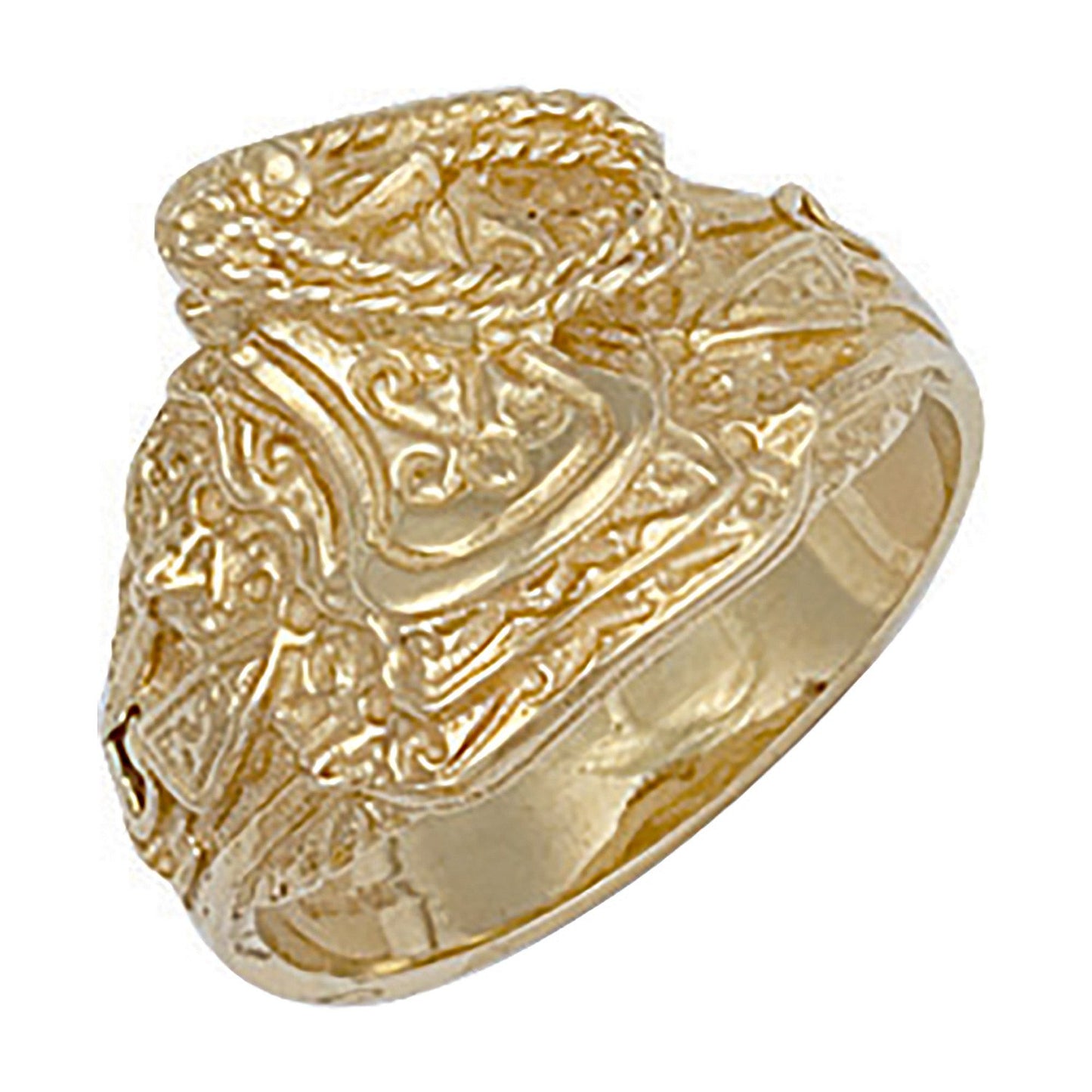 Yellow Gold Saddle Ring (HNN-C927DE)