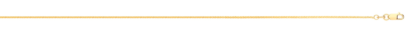 18ct Yellow Gold 1.0mm Spiga Chain