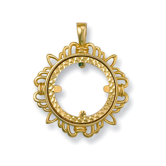 Yellow Gold (Half) Fancy Sovereign Pendant - 28.4mm