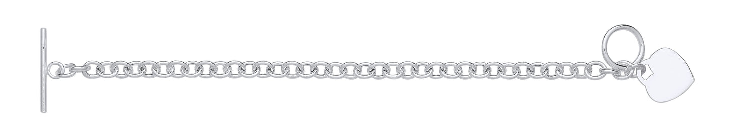 Silver Heart T-Bar Collarette