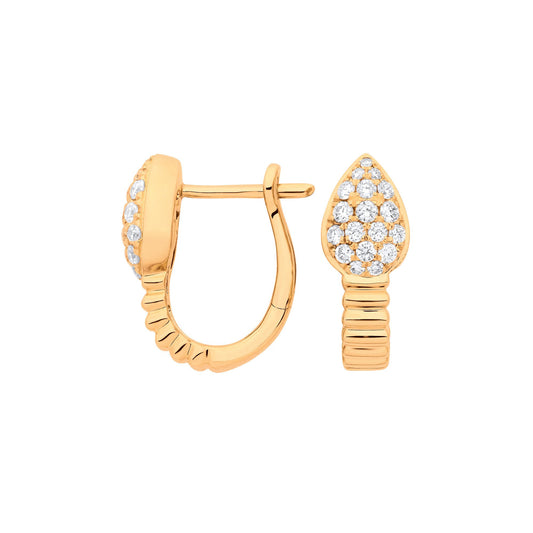 9ct Yellow Gold Serpent Fancy Earrings 0.50ctw