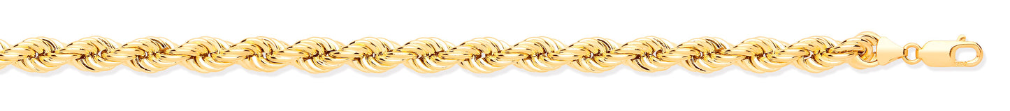 Yellow Gold 9.0mm Hollow Rope Chain