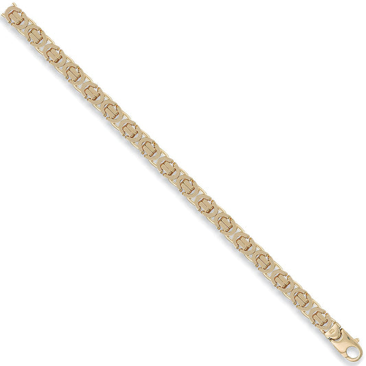 Yellow Gold 7.1mm Flat Byzantine Chain