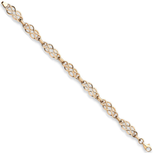 Yellow Gold Hollow Celtic Bracelet