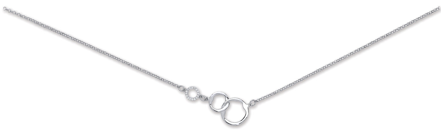Silver Interlocking Circle Link Chain
