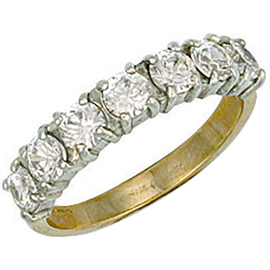 Yellow Gold Cubic Zirconia Ring (HNN-E40583)